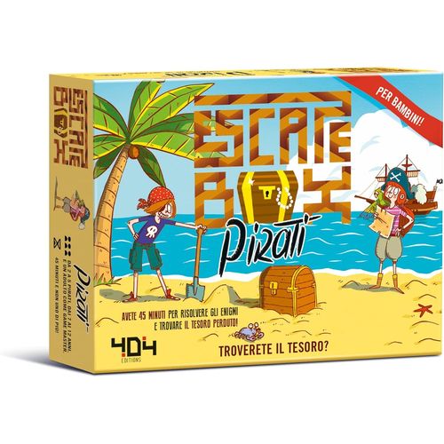Hamiltion-Escape Box: Pirates-Jeu Amusant En Bote Pour Organiser Une Chasse Au Trsor, 2-5 Joueurs, 7-12 Ans, dition En Italien