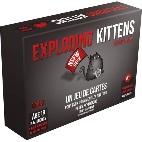 Hamiltion-Exploding Kittens : Nsfw-Nouvelle Edition-Jeu D'ambiance Pour Adultes Ds 18 Ans-Jeu De Socit Avec Cartes-2  5 Joueurs-15 Min-Version Franaise