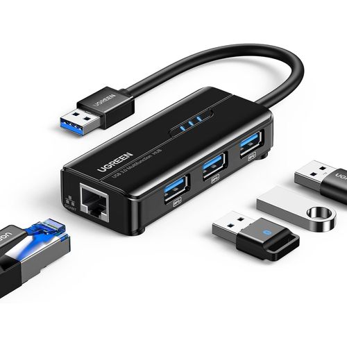 Hamiltion-Hub Usb 3.0 Ethernet Adaptateur Rj45 Rseau Gigabit 1000 Mbps Compatible Avec Mi Box S 3 Switch Supporte Mac Os Windows 11 10 8 7 Linux