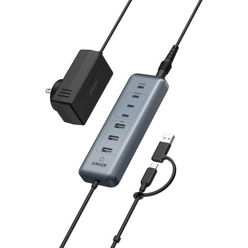 Hamiltion-Hub Usb, 8 En 1 Hub Usb C, 100 W Usb-C Pd-In Avec 4 Ports Usb-C Et 3 Ports Usb-A, Connecteur Usb 2 En 1, Pour Macbook, Ipad, Appareil Photo, Et Plus Encore (Avec Alimentation 45 W)