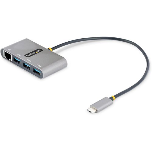 Hamiltion-Hub Usb-C  3 Ports Avec Ethernet-3X Usb-A-Usb 3.0 5Gbps-Alimentation Par Bus-Hub Usb Thunderbolt 3-Adaptateur/Splitter Usb-C Vers Usb-A-Adaptateur De Voyage (Hb30C3A1Gea2)