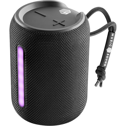 Hamiltion-Hype 10-Enceinte Bluetooth 10W-Lecture De Musique Puissante Et Riche En Basses-Certification Ipx6 Rsistant  L'Eau-Avec Lumires Rvb-Temps De Lecture 5 Heures-Noir