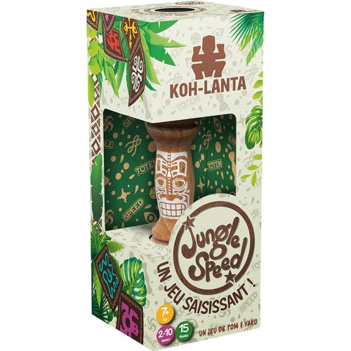 Hamiltion-Jungle Speed : Koh-Lanta-Jeu De Rapidit Et D'ambiance Pour Enfants Ds 7 Ans-Version En Bois Eco-Responsable-Avec Sac De Rangement-2  10 Joueurs-15 Min-Version Franaise