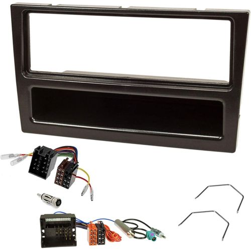 Hamiltion-Kit Montage Autoradio, Cadre Faade 1 Din, Adaptateur Antenne, Cable Adaptateur Connecteur Iso, Cls Dmontage Compatible Avec Opel Agila, Corsa, Omega, Vivaro, Astra, Vectra Universel