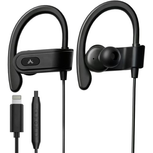 Hamiltion-L171-couteurs Filaires Avec Connecteur Lightning [Certifis Mfi], Micro Et Volume, Crochets Supra-Auriculaires Pour Le Sport, Casque Compatibles Avec Iphone14 13 12 11 Et Tous Systmes Ios