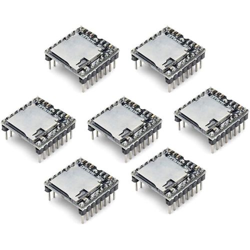 Hamiltion-Lot De 7 Mini Lecteurs Mp3 Dfplayer Master Compatibles Avec Arduino, Carte Tf Et Lecteur Flash Usb