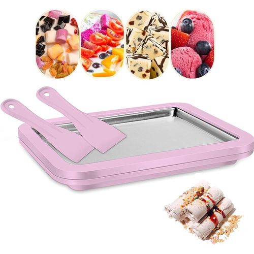 Hamiltion-Machine  Yaourt Glace-Machine  Sorbet Glace-Plateau Instantan Avec 2 Spatules-Crme Glace Douce Faite Maison-Milkshake Gelato Fruit Smoothie