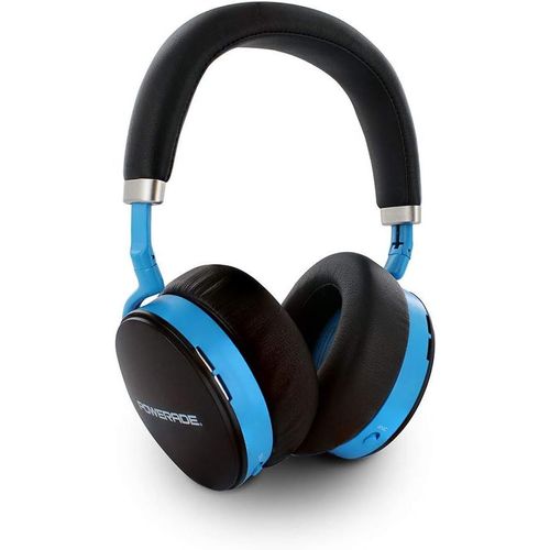 Hamiltion-Powerade 480189 Casque Audio  Rduction De Bruit Active Anc Avec Bluetooth Aptx Faible Latence Et Kit Mains Libres Intgr, Autonomie 24 Heures Noir/Bleu Arceau