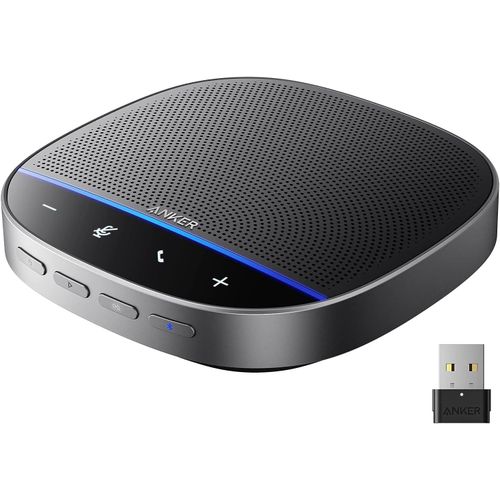 Hamiltion-Powerconf S500 Haut-Parleur De Confrence Avec Certification Zoom, Usb-C Bluetooth Pour Appels, Confrences, Tlphones, Microphones Pour Enregistrement Vocal Intelligent, Noir