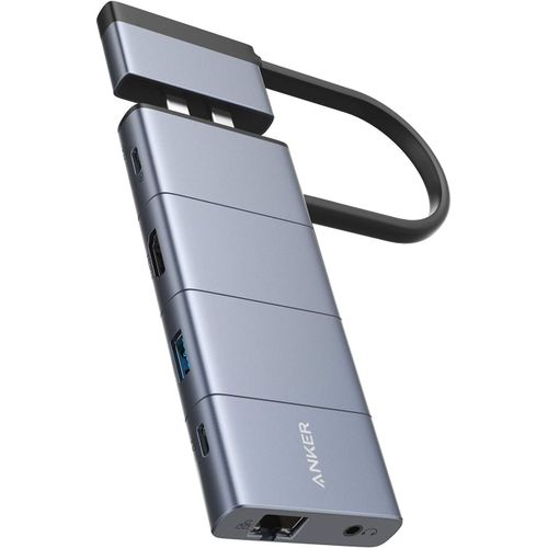 Hamiltion-Powerexpand Adaptateur Hub 9 En 2 Pour Macbook Avec Power Delivery 85 W, Hdmi 4K @ 30 Hz, Multifonction Usb-C, 2 Ports Usb-A 3.0, Ethernet 1 Gbps, Audio 3,5 Mm, Lecteur De Carte Mmoire Sd