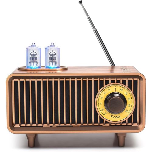 Hamiltion-Radio Portable Haut-Parleurs Bluetooth Faits  La Main Rtro En Bois Bluetooth Avec Caisson De Basses Super Graves Avec Radio Fm Prise DEntre Audio