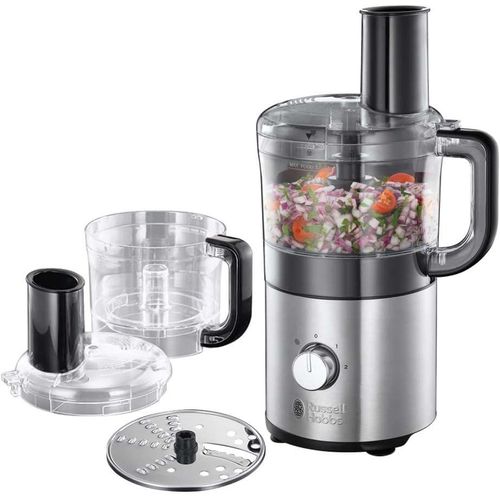 Hamiltion-Robot De Cuisine [Multifonction: Hache/Coupe/Rpe] Compact Home (Design Peu Encombrant, 2 Vitesses, Fonction Pulse, Bol De 1,2 L, Accessoires Lavables Au Lave-Vaisselle) 25280-56
