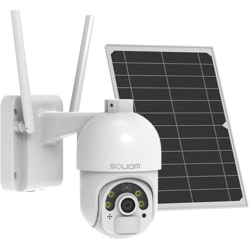 Hamiltion-S800c Camra De Surveillance Extrieure Avec Panneau Solaire Et Batterie 14400 Mah 2,4 G Wifi Camra Extrieure Vision Nocturne Camra Extrieure Et Dtection De Mouvement Pir Sirne Stocka
