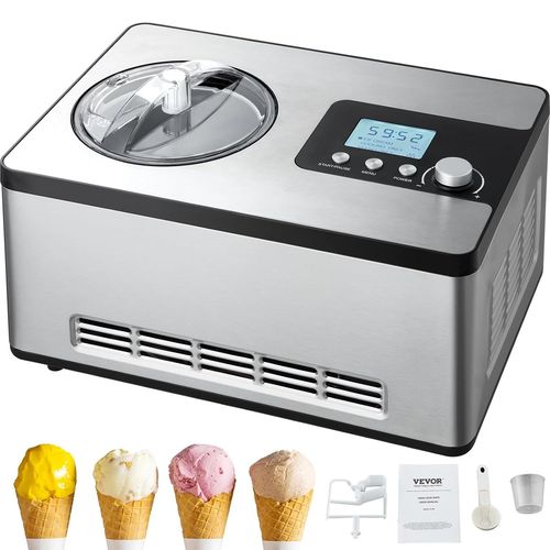 Hamiltion-Sorbetire Automatique Turbine  Glace Professionnelle 2 L 180 W Machine  Glace lectrique cran Lcd Prparation Rapide Sans Pr-Conglation Pour Faire Des Sorbets Yaourts Crme Glace Gel