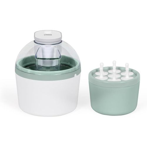 Hamiltion-Sorbetire lectrique Dom461  Machine  Glace  Pour La Prparation De Glaces, Sorbets Et Yaourts Glacs-Cuve 1 L  Avec Moule Pour 7 Btonnets Glacs Blanc/Gris
