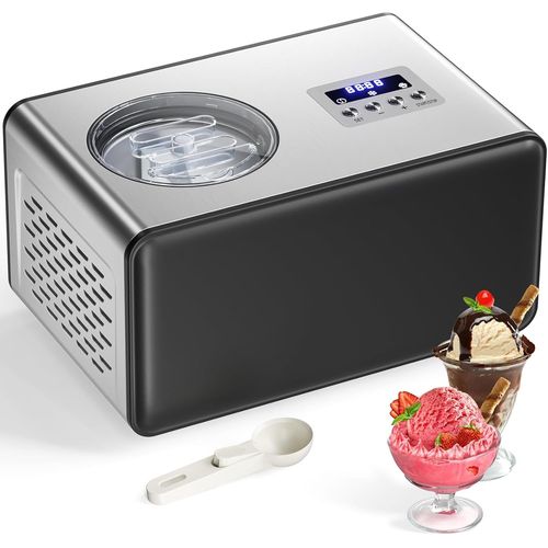 Hamiltion-Sorbetiere Turbine A Glace Avec Compresseur Sorbetire Electrique 2L Machine A Glace Pas De Pr-Conglation Machines  Glace Et Sorbetires Ecran Lcd Machine A Creme Glacee Maintien Du Froi