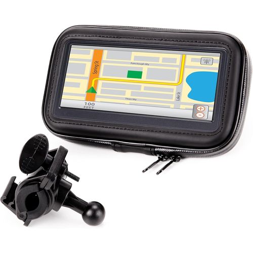 Hamiltion-Support De Tlphone Gps Pour Moto Avec Guidon Et tui Tactile Etanche Avec Affichage  360 Degrs-Compatible Avec Garmin Edge Explore, Wahoo Fitness, Mio Cyclo 210, Tusita, Twonav, Et Plus