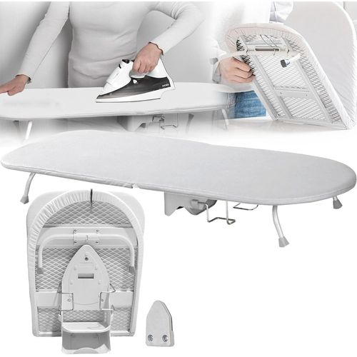 Hamiltion-Table  Repasser Pliable, Table  Repasser Table  Repasser Petite Table Pliable Repassage Rapide Et Simple Cadre Creux Rotatif Avec Repose-Fer Housse En Coton Amovible Lavable 89 * 33Cm