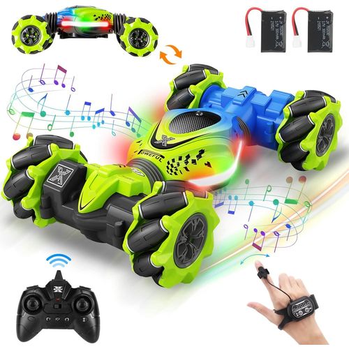 Hamiltion-Voiture Telecommand Tout Terrain Voiture Telecommand Enfant 2,4 Ghz 4Wd Offroad 1:24 Rc Car Musique Et Lumire Mini Voiture Telecommand Avec La Main Cadeau Enfants 4 5 6 7 8 9 10 Ans