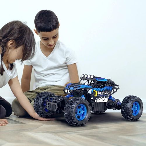 Hamiltion-Voiture Tlcommande Avec Fonction De Levage, 2.4Ghz 20Km/H Voiture Telecommand Enfant, 4Wd Voiture Tlcommande Tout Terrain Jouet Enfant 3-12 Ans(Bleu)