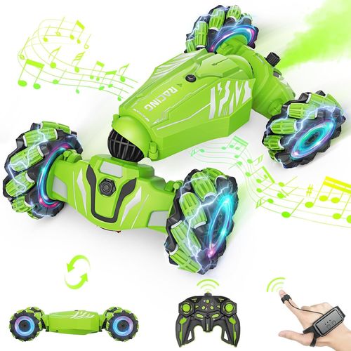 Hamiltion-Voiture Tlcommande Enfant, 4Wd Voiture Tlcommande La Main, 2,4Ghz Rc Car Drift, Rotation  360, Avec Lumire,Musique,Pulvrisation, Cadeau Nol Pour Garons Filles 6 7 8 9 10 12 Ans,