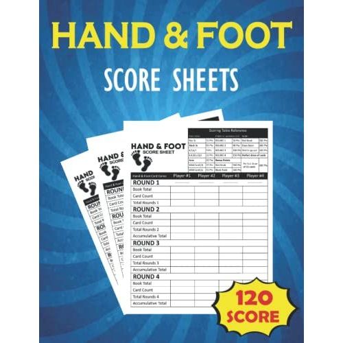 Hand And Foot Score Sheets Hand And Foot Card Game Score Sheets 120