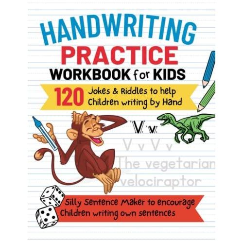 Handwriting Practice For Kids: 120 Jokes And Riddles To Help Children Writing By Hand And Silly Sentence Maker | Penmanship Tracing And Writting ... Copybook For 1st 2nd 3rd 4th 5th Grade   de & Teddy, Agata  Format Broch 