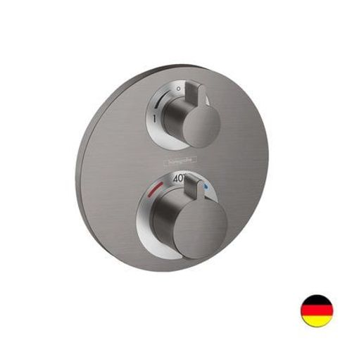 Hansgrohe - FaAde Mitigeur Thermostatique Encastr Hansgrohe Ecostat S Avec Robinet D'arrt Et Inverseur Noir Chrom Bross  - Noir