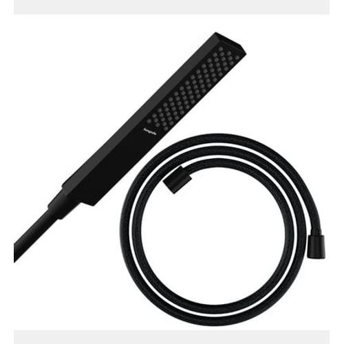 Hansgrohe - Pommeau De Douche Pulsify E 100 Ecosmart Noir Mat + Flexible De Douche Designflex 125 Cm Noir Mat - Noir