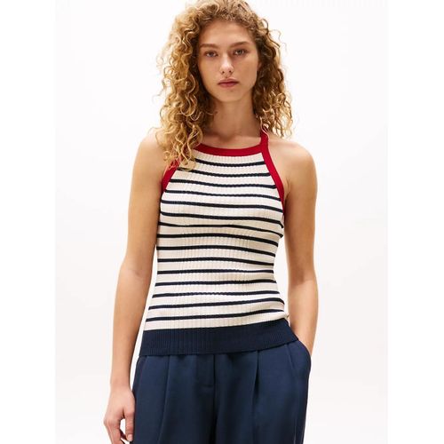 Haut Ajust En Maille The Sofia Capsule Th X Srg Tank Sweater Top/Dark Night Navy Stripe - Xxs