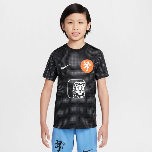 Haut De Foot D'avant-Match  Manches Courtes Nike Dri-Fit Pays-Bas Academy Pro Pour Ado - Noir