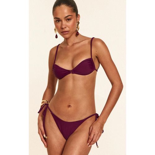 Haut De Maillot De Bain Violet Fronc  Bonnets Et Anneau, Violet