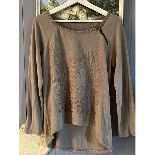 Haut Manches Longues Beige Taille 38 - Agathe Velmont 