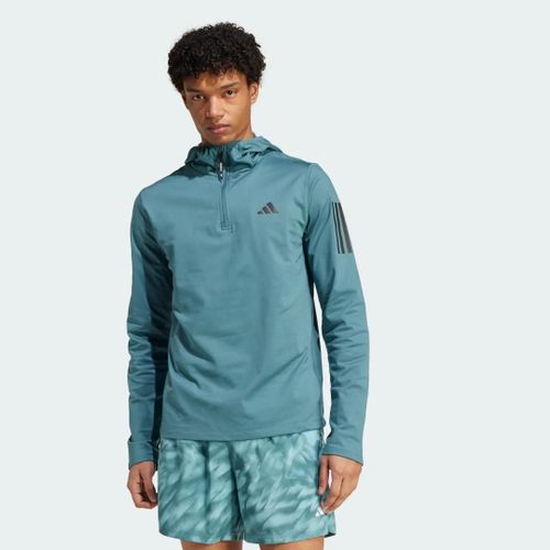 Haut Own The Run Winterized Hooded Half-Zip Adidas - Preloved Teal - S