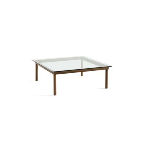 Hay - Table Basse Kofi Carre - Verre Transparent - Noyer Verni ( Base D'eau) - Carr, 100 X 100 Cm - Transparent