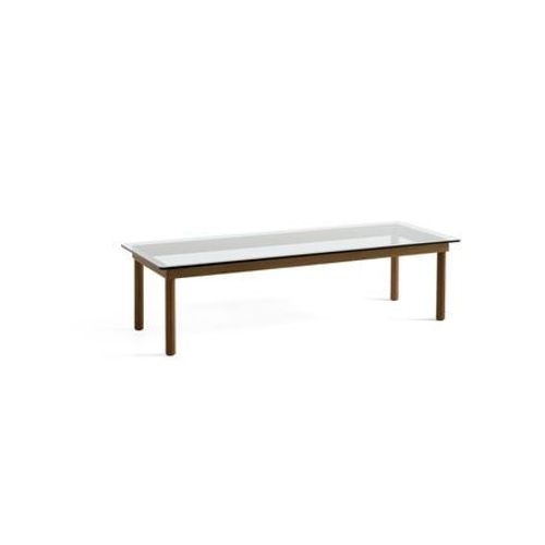 Hay - Table Basse Kofi Rectangulaire - Verre Transparent - Noyer Verni ( Base D'eau) - Transparent