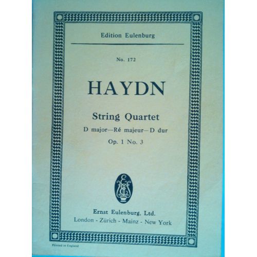 Haydn String Quartet Op.1 N3