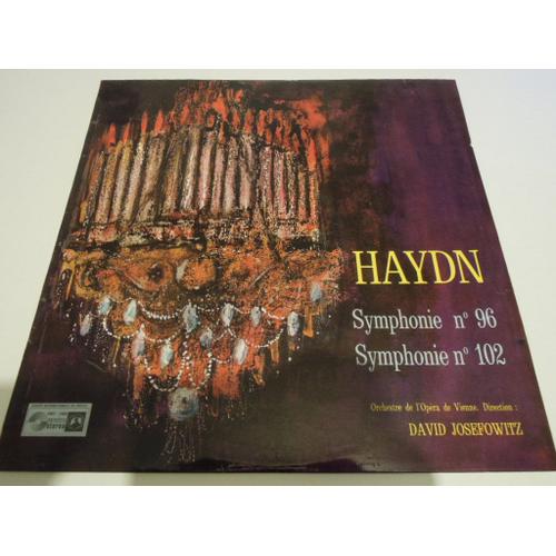 Haydn - Symphonie N96 & 102 - Guilde Internationale Du Disque 2485 - France - Orchestre De L'opera De Vienne Sous La Direction De Josefowitz David 