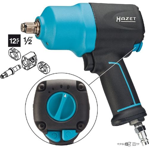 Hazet Cl  Chocs - Couple De Desserrage Maximal: 1700 Nm - Carr Massif 12,5 Mm (1/2 Pouce) - Mcanisme De Frappe  Marteaux Jumels - 9012el-Spc