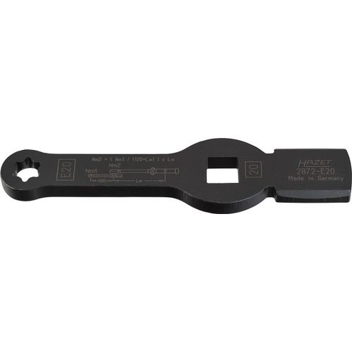 Hazet Cl  Frapper Torx Avec 2 Surfaces De Frappe - Carr Creux 20 Mm (3/4 Pouce) - Profil Torx Extrieur - Taille: E 20 - Longueur Totale: 216 Mm - 2872-E20