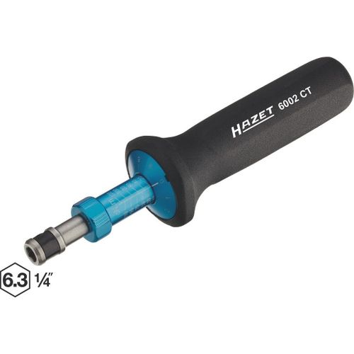 Hazet Tournevis Dynamomtrique - Hexagone Creux 6,3 (1/4 Pouce) - Longueur Totale: 170 Mm - Nm Min.-Max.: 0.1 - 1.2 - 6002ct
