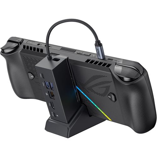 HB0609 Station d'accueil pour ROG Ally X/ROG Ally/Steam Deck/Legion Go, station d'accueil 6 en 1 ROG Ally X avec HDMI 4K @ 120 Hz, Gigabit Ethernet, double USB-A 3.2 Gen 1, USB-C 3.2 Gen 1 et PD