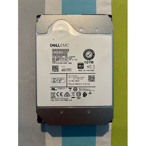 HDD Dell XGYWN-CML 10 To 7.2K SAS 3.5 12G 4K 0F27441 HUH721010AL4200