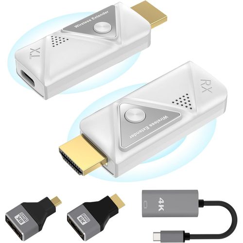 Hdmi Sans Fil, metteur Et Rcepteur Hdmi Sans Fil Pour Diffuser De La Vido Et De L'Audio Depuis Un Ordinateur Portable/Pc/Tv Vers Un Projecteur/Moniteur/Hd Tv, 2,4 G/5 G, 1080P, Plug & Pla[X143]