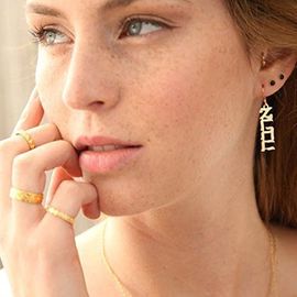 Hebreu Amour Boucle D Oreille Bijoux Hebreu Femmes Boucles D Oreilles En Hebreu Hebreu Statet Boucles D Oreilles Jewelr Juive Rakuten