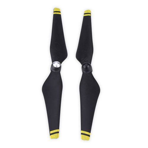 Helices En Fibre De Carbone 9450 Pour Drone Dji Phantom 2/3 (1 Paire A Rayures Jaunes)