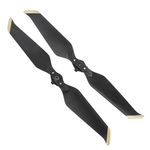 Helices Pliables Silencieuses 8743f A Demontage Rapide Pour Drones Dji Mavic 2 Rc, Bord Noir Et Dore