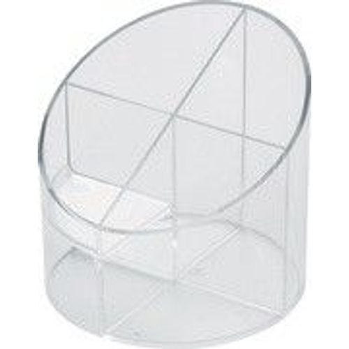 Helit Multipot Econmy Transparent, 4 Compartiments, Gris