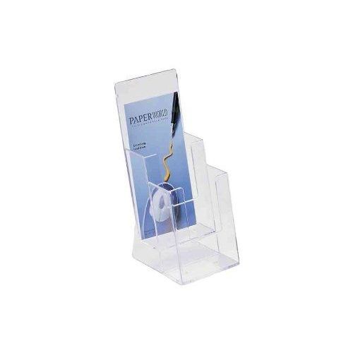 Helit Porte-Brochure De Table, 1/3 A4/C6, 4 Compartiments