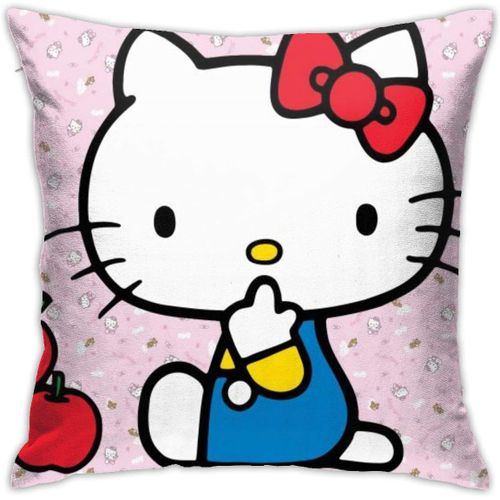 Hello Kitty ? Housse De Coussin En Forme De Chat Mignon, Taie D'oreiller Dcorative En Coton Pour Salon, Canap, Lit, Taies D'oreiller Douces, 45cm X 45cm